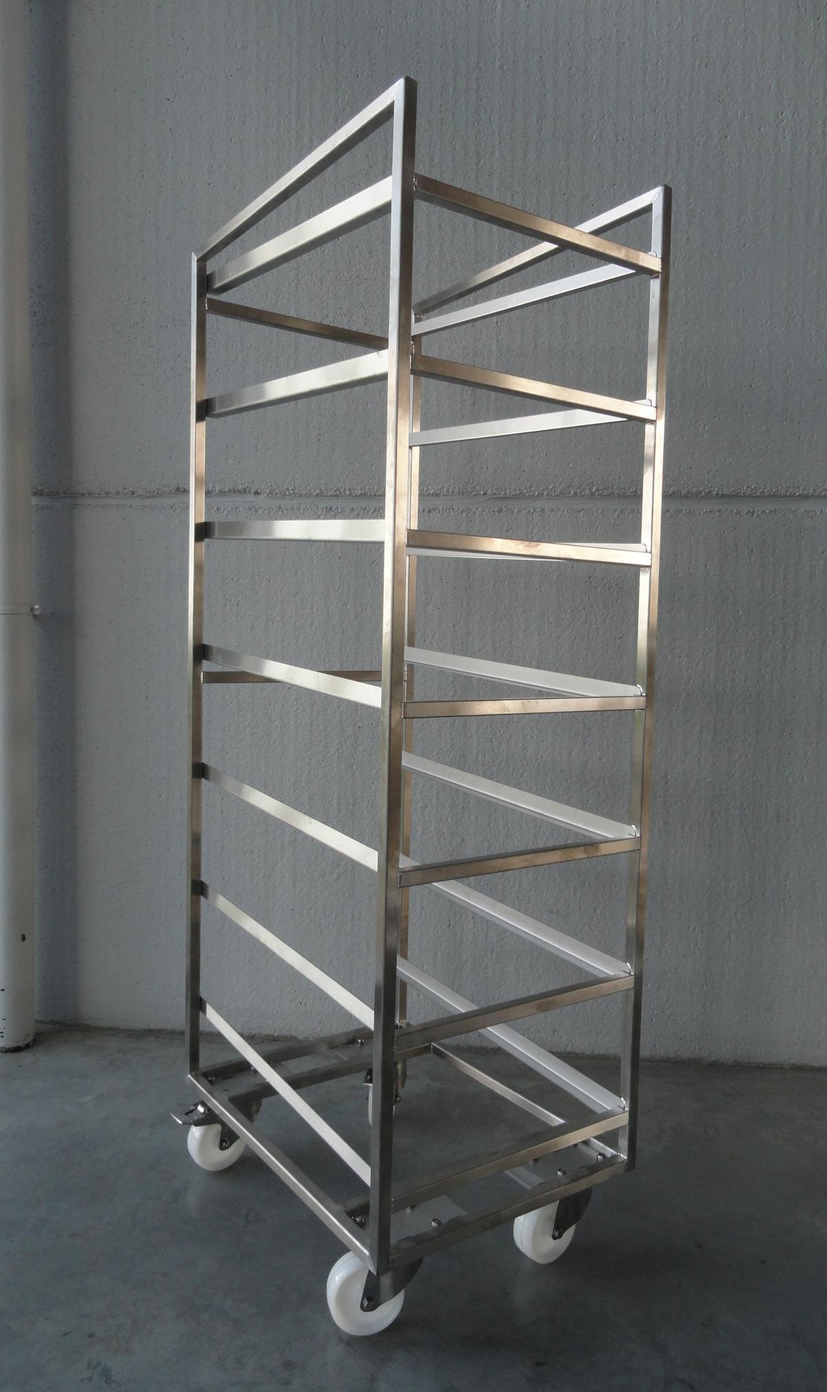 Industrie - Mobiel rek - Inox