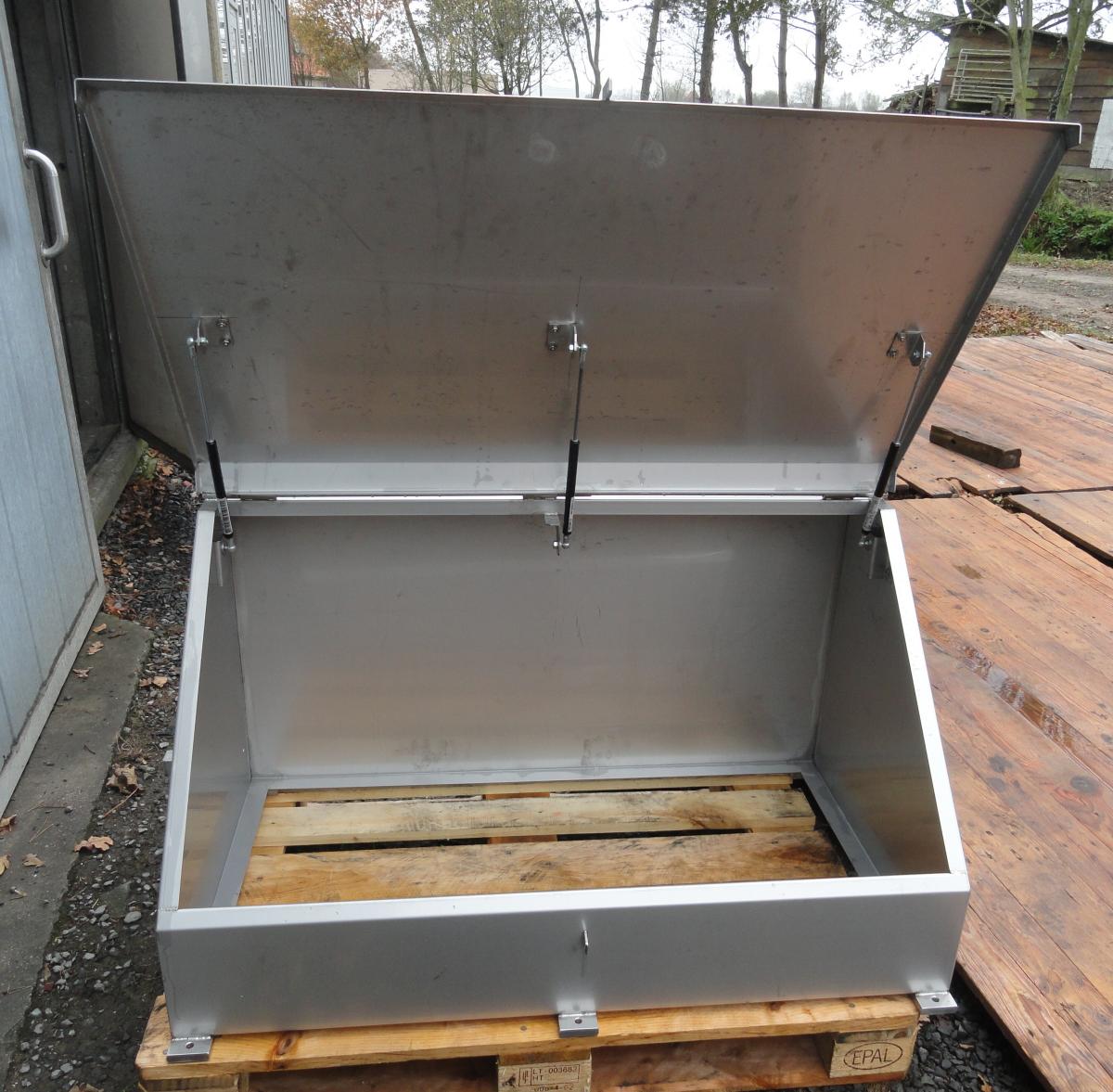 Industrie - Vullingsbak - Toegangsbak met scharnierend deksel - Inox