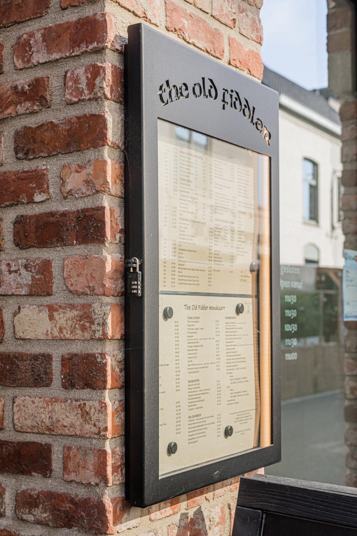 Toebehoren horeca - Menuhouder - Menukast - Inox gelakt