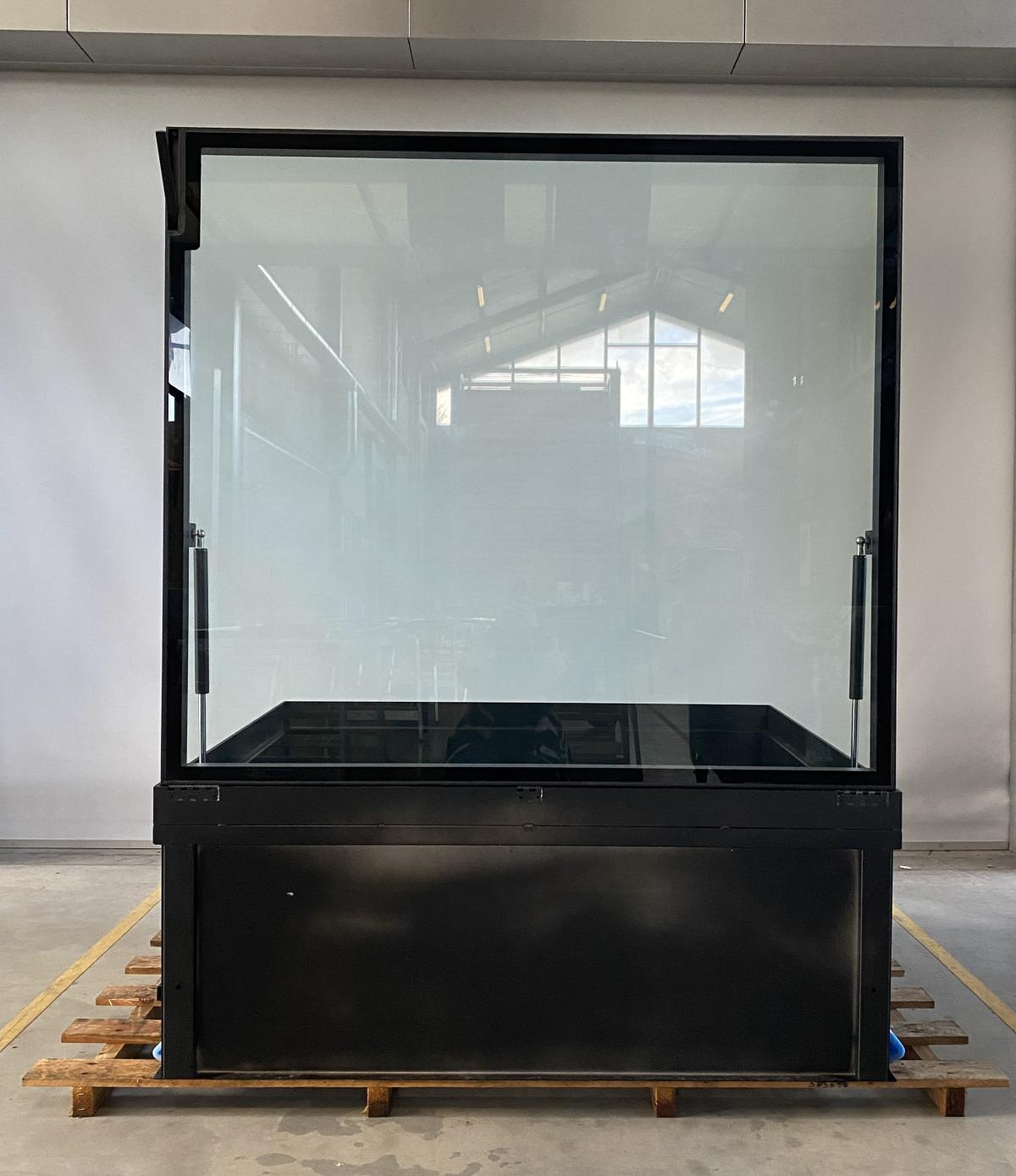 0033777 Kelderluik - Glas - Inox gelakt - Manueel - Binnen + Ganzentrap