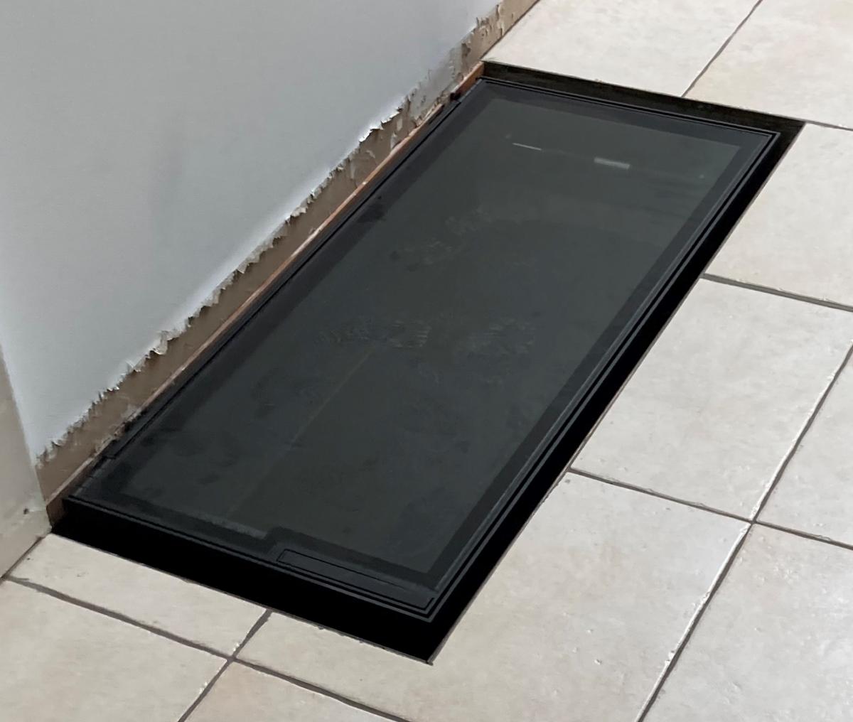 0034834 Kelderluik - Glas - Inox gelakt - Manueel - Binnen + Keldertrap Gaston