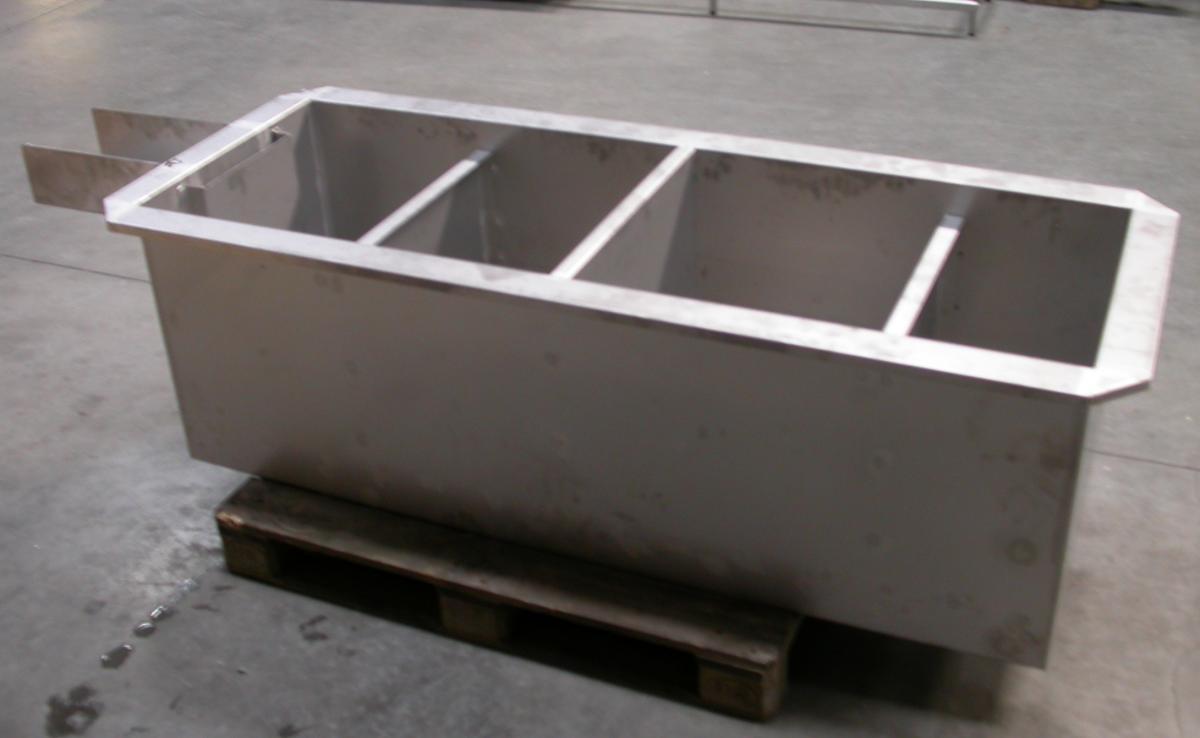 Industrie - Vloergoot grote opvangbak - Inox