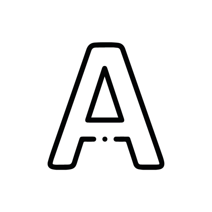 Symbool voor de productgroep: belettering