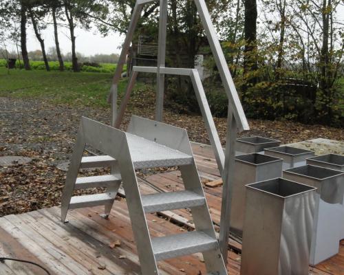 Trappen en platformen - Industriële trap productie overstap - Inox