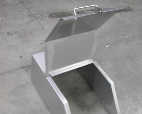 Industrie - Vullingsbak - Toegangsbak met scharnierend deksel - Inox