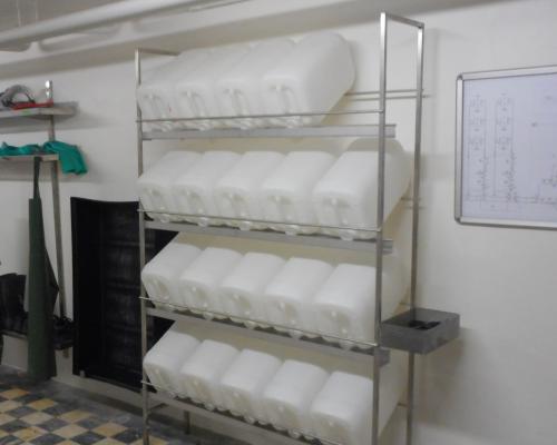 Opbergen - Rek - Legbanken - Borstel ophanging - Inox