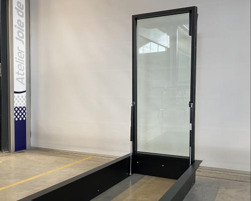 0034410 Kelderluik - Glas - Inox gelakt - Manueel - Binnen