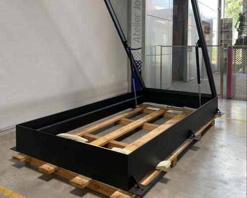 0035481 Kelderluik - Glas - Inox gelakt - Manueel - Binnen - Tochtdichting