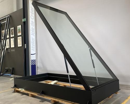 0035481 Kelderluik - Glas - Inox gelakt - Manueel - Binnen - Tochtdichting