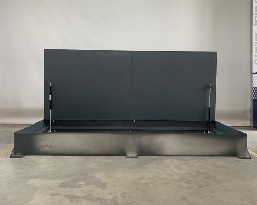 0036571 Kelderluik - Effen plaat - Inox gelakt - Manueel - Binnen - Isolatie