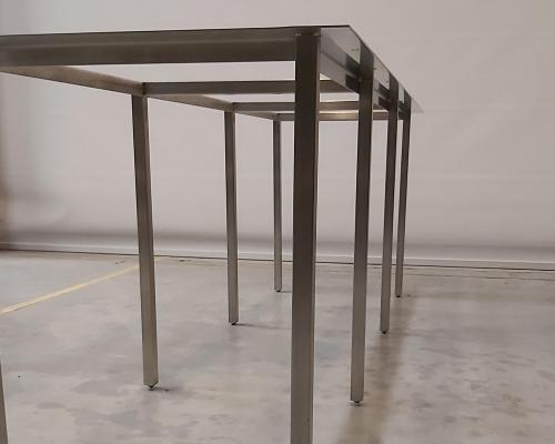 Tafels en onderstellen - Onderstel messing kast - Inox + Restauratie kast