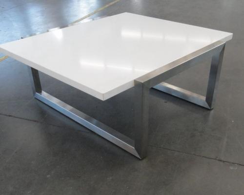 Tafels en onderstellen - Salontafel - Inox rechtlijnig geborsteld