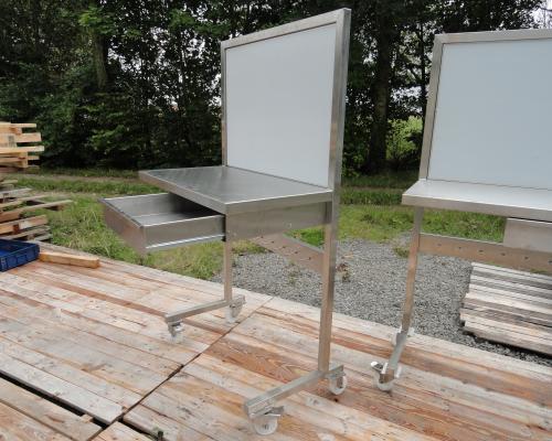 Industrie - Mobiele werktafel - Inox