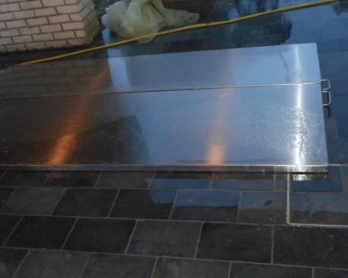 0019856 Kelderluik - Effen plaat - Inox - Manueel - Buiten