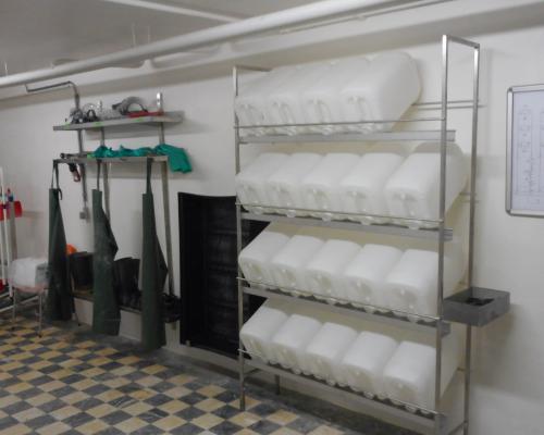 Opbergen - Rek - Legbanken - Borstel ophanging - Inox