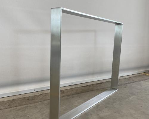 Haardbekleding - Haardkader - Inox rechtlijnig geborsteld