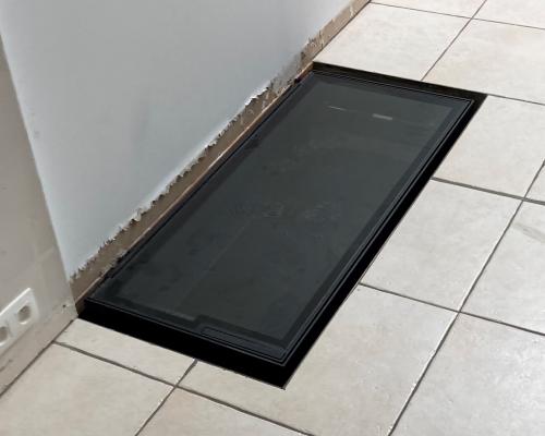 0034834 Kelderluik - Glas - Inox gelakt - Manueel - Binnen + Keldertrap Gaston