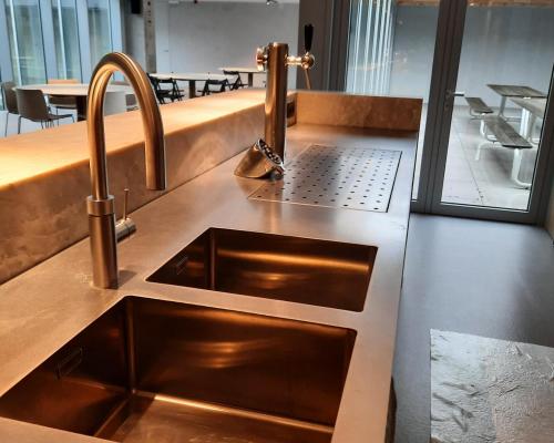 Bar Horeca - 2 Spoelbak - Tapinstallatie - Inox - Excentrisch geschuurd