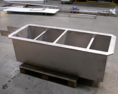 Industrie - Vloergoot grote opvangbak - Inox