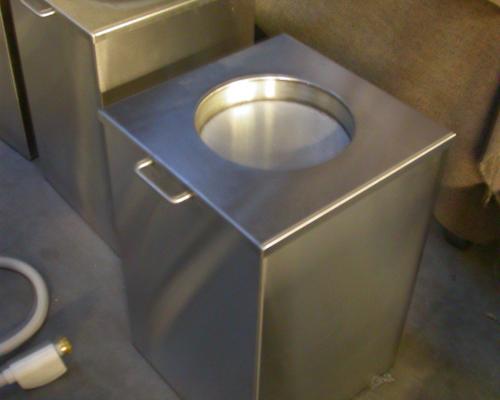 Sorteren - Vuilnisbak met ronde opening- Inox